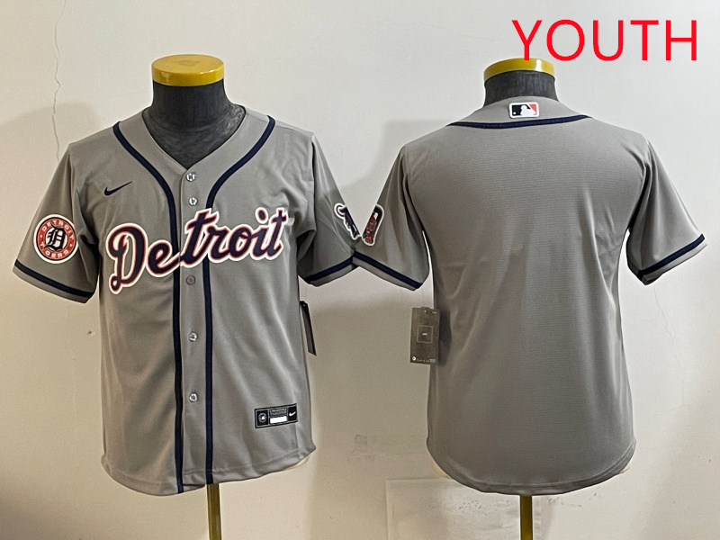 Youth 2025 Detroit Tigers blank grey Nike MLB jersey style 4->nba t-shirts->Sports Accessory